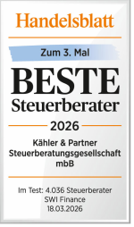 Handelsblatt Label "Beste Steuerberater" - 